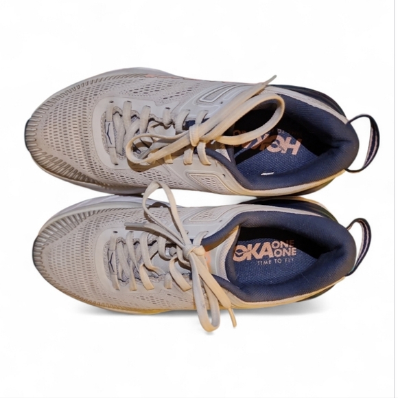 Hoka One One Women Bondi 7 1110519 LRBI Gray Running Shoes Sneakers Size 7 Lunar - Picture 7 of 8